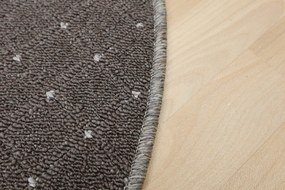 AKCIA: 80x80 (průměr) kruh cm Kusový koberec Udinese hnedý kruh, hnedá, chodba / predsieň, Condor Carpets