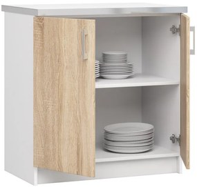 Spodná kuchynská skrinka s doskou LIMA S80 biela / dub sonoma