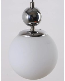 Závesné svietidlo v striebornej farbe so skleneným tienidlom ø 15 cm Marble – Squid Lighting