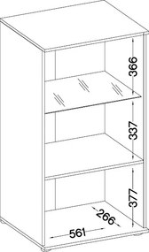 Obývacia stena Salsa, dub artisan/lamelový efekt