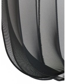 Čierne závesné svietidlo s textilným tienidlom ø 40 cm Plumeria – Light &amp; Living