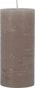 Béžovo-šedá valcová sviečka Macon Rustic Greige – Ø 7*15 cm