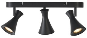 Moderné stropné bodové svietidlo čierne 3-svetelné nastaviteľné - Triangle