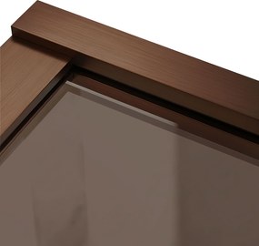 Rea Elegant, vaňová zástena s pevným krídlom 70x140 cm, medená matná, REA-W5694