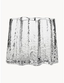 Ručne fúkaná sklenená váza so štruktúrovaným povrchom v rôznych veľkostiach, Gry, V 19 cm