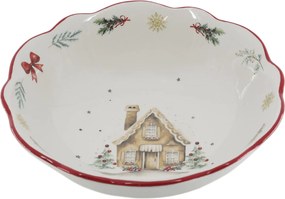 Vianočná keramická miska Chalet de Noël – Ø 14*4,5 cm / 300ml