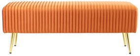 Zamatová lavica oranžová PATERSON Beliani