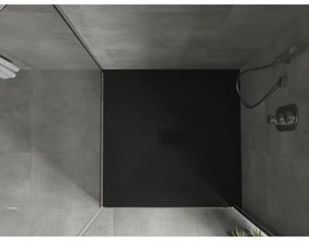 Mexen Hugo, štvorcová sprchová vanička SMC 100 x 100 cm, čierna, čierna krytka, 42701010-B