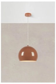 Hnedé závesné svietidlo s kovovým tienidlom ø 28 cm Pop – Markslöjd