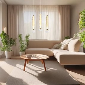 LED Luster na lanku LUCCO LED/18W/230V pr. 15 cm zlatá