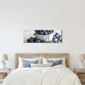 Obraz - Čučoriedky (s hodinami) (90x30 cm)