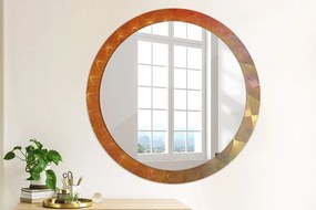 Okrúhle ozdobné zrkadlo na stenu Špirálová abstrakcia fi 90 cm