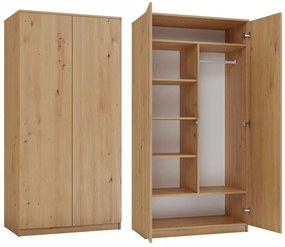 Šatníková skriňa Musecalo 3 (dub artisan). Akcia -19%. Vlastná spoľahlivá doprava až k Vám domov. 1132739