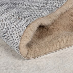 Flair Rugs, Kusový koberec Waffle Faux Fur Taupe, 180x290, hnedá, obývacia izba