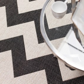 Koberec Modern Chevron black/beige 160x230cm