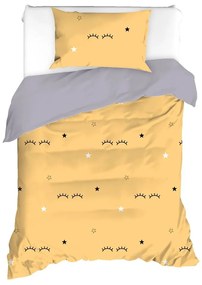 Žlto-sivé obliečky na jednolôžko 140x200 cm Dide – Mijolnir