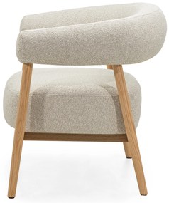 Designové křeslo Montepulciano z masivu světle béžové