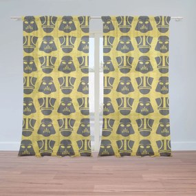 Sablio Záclony Star Wars Stormtrooperi Pattern na žltej: 2ks 150x250cm