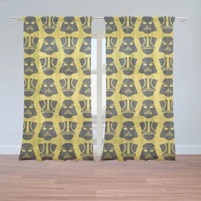 Sablio Záclony Star Wars Stormtrooperi Pattern na žltej: 2ks 150x250cm