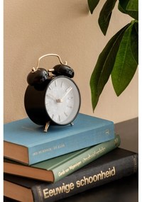 Dizajnový budík Karlsson 6009BK čierny, priemer 12cm