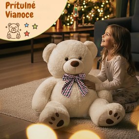 Veľký plyšový medveď BENY, 100cm, krémová Monzana