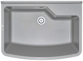Deante Garden, výlevka z polypropylénu 610x445x302 mm B/O, 2" + sifón, 1-komorová, šedá, ZYT_310B