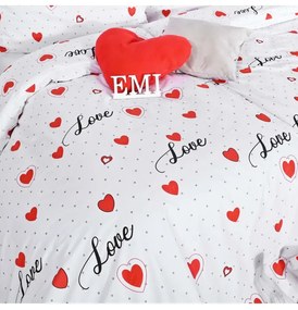 Obliečky bavlnené Love EMI, Štandardný set jednolôžko obsahuje 1x 140x200 + 1x 70x90
