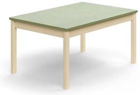 Stôl DECIBEL, 1200x800x590 mm, akustické linoleum, breza/zelenošedá
