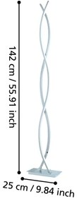 Eglo 96106 - LED Stojacia lampa LASANA 2 4xLED/9W/230V