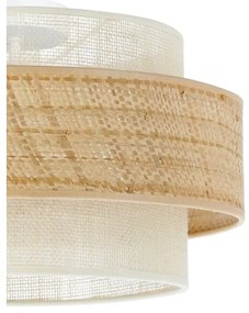 Stropné svietidlo BOHO 1xE27/60W/230V priemer 40 cm juta/krémová