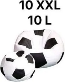 Sedací vak FUTBAL, čierno / biela (samostatný veľký)