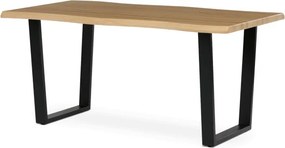 Jedálenský stôl 160x90 cm HT-F4216 OAK divoký dub / čierny