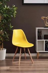 Dekorstudio Dizajnová jedálenská stolička v škandinávskom štýle - žltá