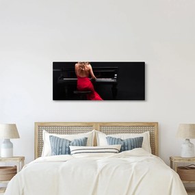 Obraz ženy hrajúce na klavír (120x50 cm)