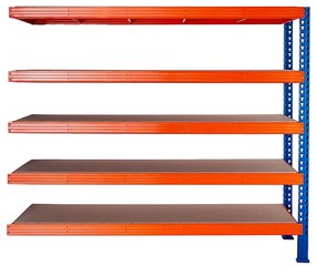 Trestles Prístavok k regálu 1800x2200x600, 5 políc Farba: oranžová a modrá