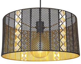 Globo 15450H - Luster na lanku ABINY 1xE27/60W/230V zlatá/čierna