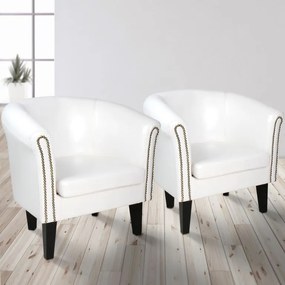 MIADOMODO Sada kresiel Chesterfield, 58 x 71 x 70 cm, biela