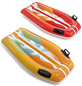 INTEX Nafukovacie lehátko s rukoväťami, oranžové