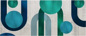 Obraz - Čiary a kruhové tvary (120x50 cm)