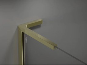 Mexen Velar L, sprchový kút s posuvnými dverami 90 x 85 cm, 8mm šedé sklo, zlatá lesklá, 871-090-085-43-50