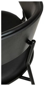 Matne čierne jedálenské kreslo s podrúčkami Crib – DAN-FORM Denmark