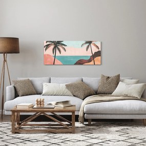 Obraz - Palmy pri mori (120x50 cm)