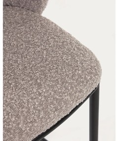 Svetlosivá barová stolička (výška sedadla 65 cm) Ciselia – Kave Home