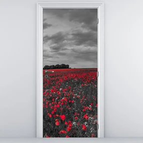 Fototapeta na dvere - Vlčie maky (95x205cm)