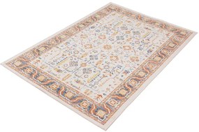 Šnúrkový obojstranný koberec ECHO FLORAL Ivory