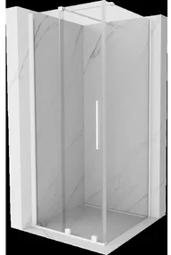 Mexen Velar sprchová kabína, posuvné dvere 120 x 120 cm, Priehľadné, biela - 871-120-120-01-20