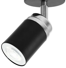 Bodové svietidlo RENO 1xGU10/8W/230V čierna/chróm