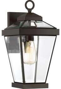 Quoizel QZ-RAVINE2-M-Vonkajšie nástenné svietidlo RAVINE 1xE27/60W/230V IP44 hnedá