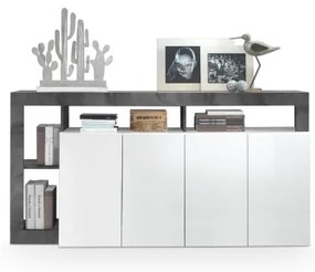 Komoda LENOR biela/antracit