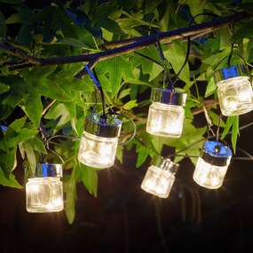 Solárna svetelná LED reťaz Firefly Jar 10-pl.